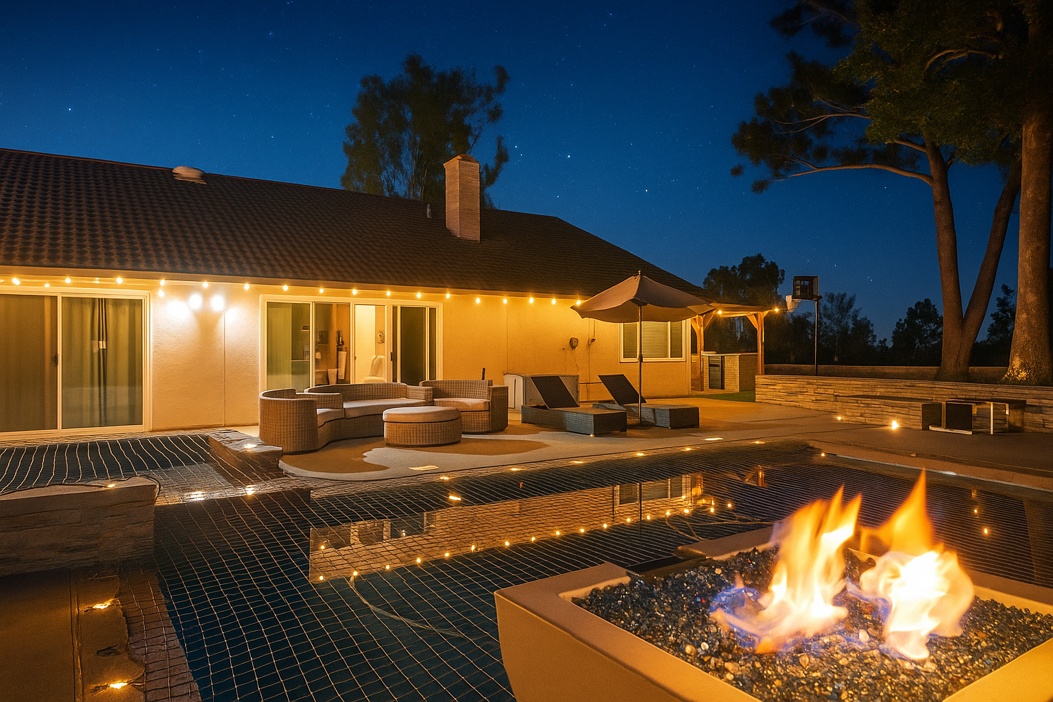 Serene backyard retreat for healing